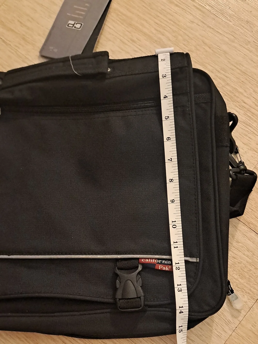 California Park Black Messenger Bag for Men.